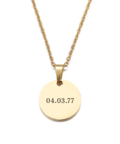 Personalized 15mm Gold Necklace 2