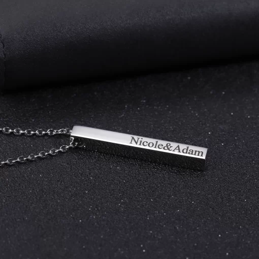 Personalized Cuboid Necklace Main