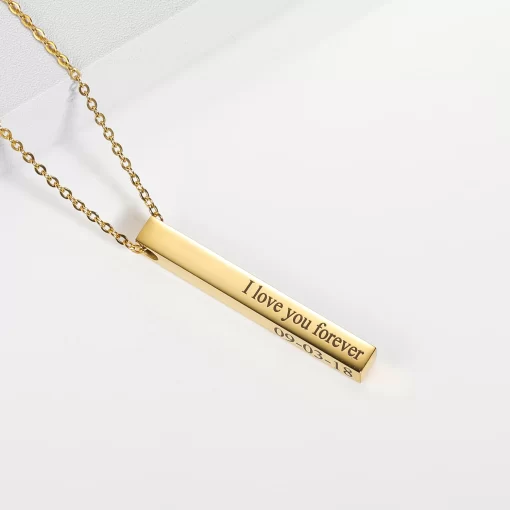 Personalized Cuboid Necklace Main