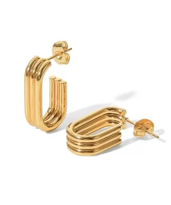 Three-Layer U-Shaped Open Earrings