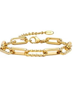 Gold Clip Chain Bracelet