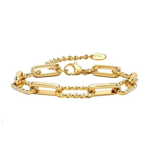 Gold Clip Chain Bracelet