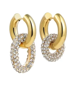 Zircon Round Hoop Earrings